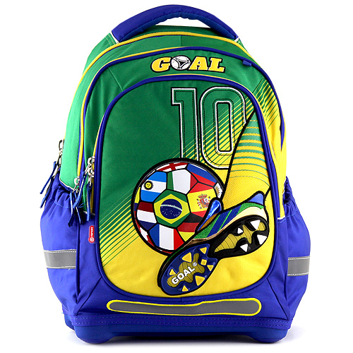Školní batoh Goal modro-zelený Gool