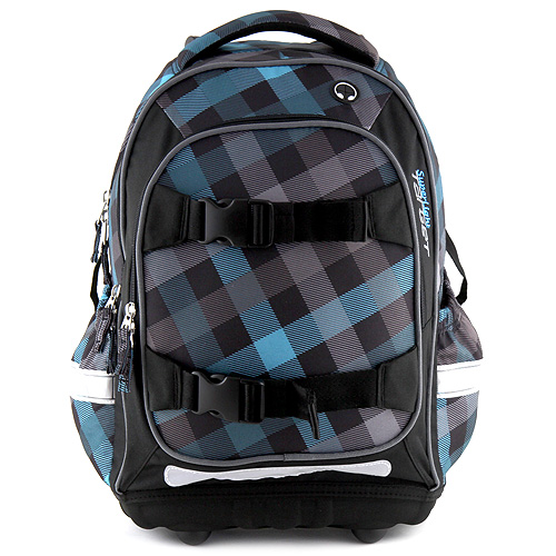 Školní batoh Target modro-černé kostky
