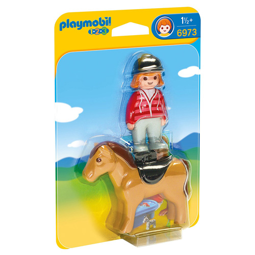 Jezdkyně s koněm Playmobil 1.2.3, 2 ks
