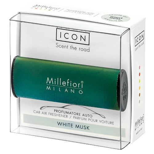 Vůně do auta Millefiori Milano Icon, Classic, Bílé pižmo, zelená