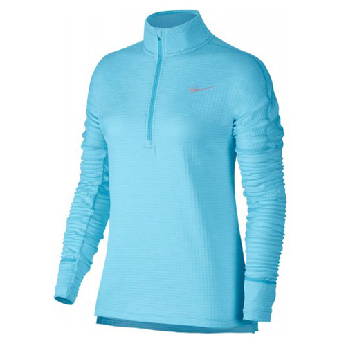 Nike W NK THRMA SPHR ELMNT TOP HZ 10 | RUNNING | WOMENS | LONG SLEEVE TOP | POLARIZED BLUE/HTR