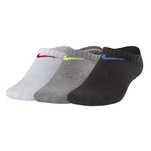 Nike Y NK PERF CUSH NS 3P 30 | YOUNG ATHLETES | YOUTH UNISEX | NO SHOW SOCK | MULTI-CO