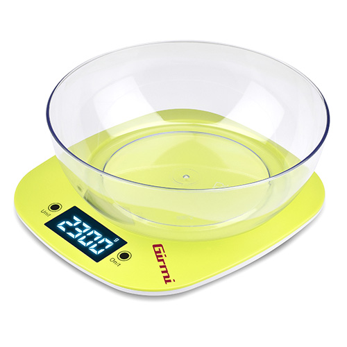 Kuchyňská váha Girmi PS0303, elektronická, podsvícený displej, funkce Tare, 2 x A