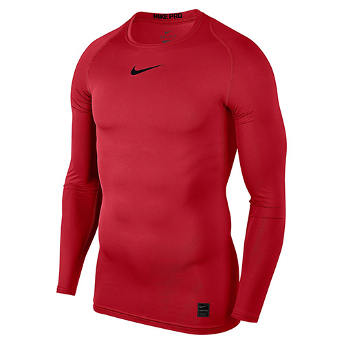 Termo tričko Nike Pro Top s dlouhým rukávem | Červená | XXL