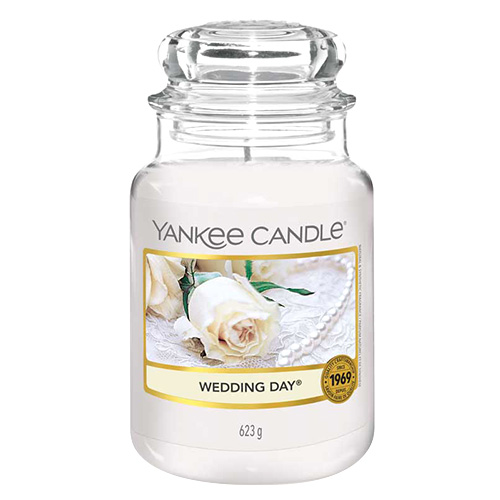 Svíčka ve skleněné dóze Yankee Candle Svatební den, 623 g