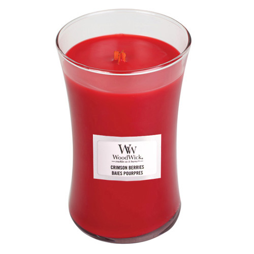 Svíčka oválná váza WoodWick Červená jeřabina, 609.5 g