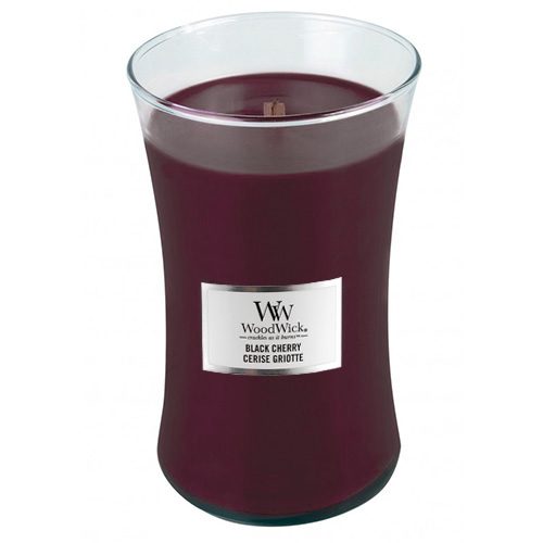 Svíčka oválná váza WoodWick Černá třešeň, 609.5 g