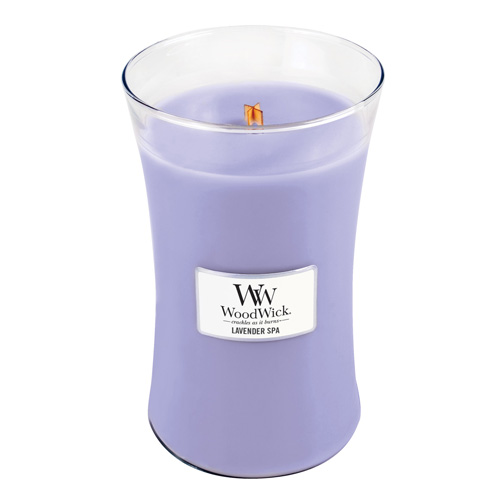 Svíčka oválná váza WoodWick Levandulová lázeň, 609.5 g