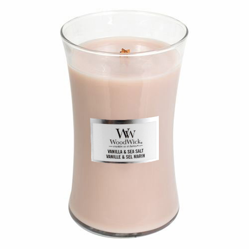 Svíčka oválná váza WoodWick Vanilka a mořská sůl, 609.5 g