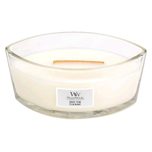 Svíčka dekorativní váza WoodWick Bílý teak, 453.6 g