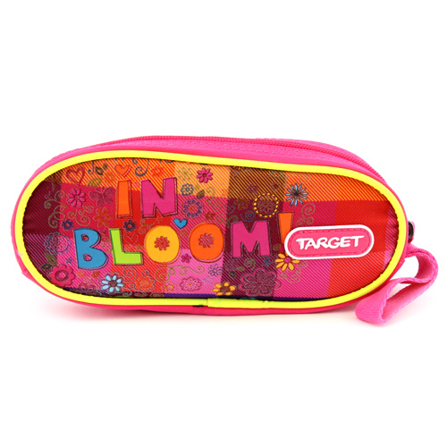 Školní penál Target In Bloom!, jednoduchý, růžový