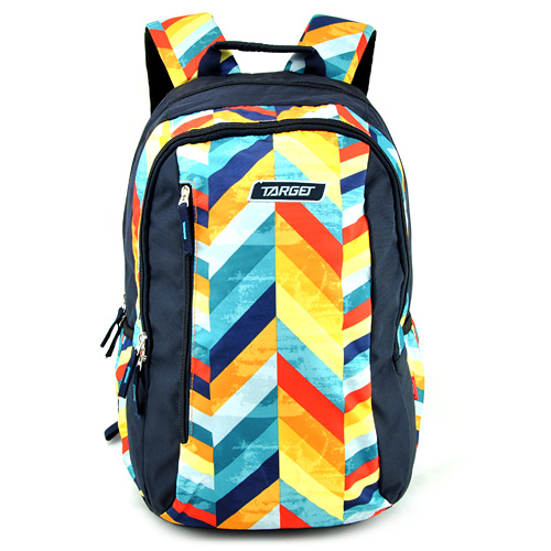 Studentský batoh Target Tmavě modrý s barevnými proužky