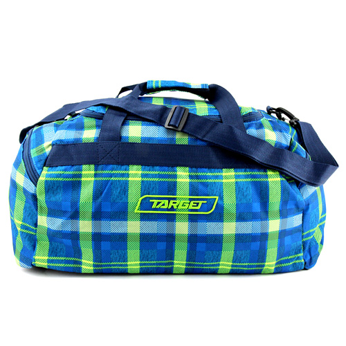 Cestovní taška Target Kostkovaná, modro-zelená