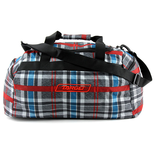 Cestovní taška Target Kostkovaná, červeno-modro-šedá