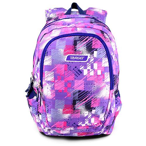 Studentský batoh Target Růžovo-fialový se vzorem