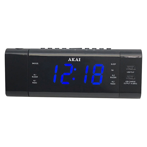Radiobudík AKAI ACR-3888, projektor, 1,2" LED displej, AM/FM PLL rádio, 2 x