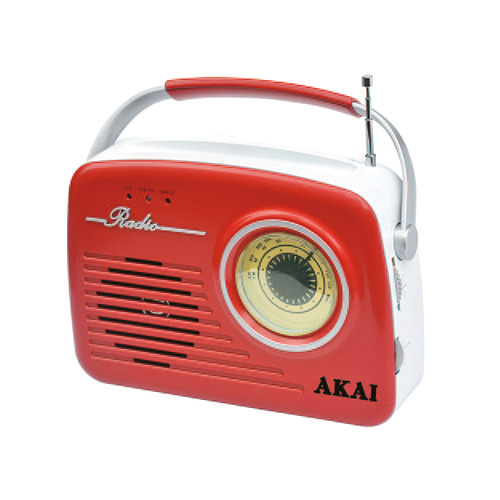 Rádio AKAI APR-11R, retro, AM/FM rádio, AUX IN, 11 W