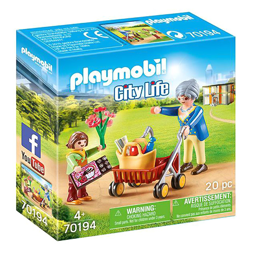 Babička s chodítkem Playmobil Život ve městě, 20 dílků