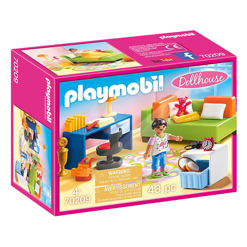 Dětský pokoj školáka Playmobil Domečky pro panenky a příslušenství, 43 dílků
