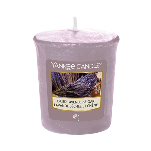 Svíčka Yankee Candle Sušená levandule a dub, 49 g