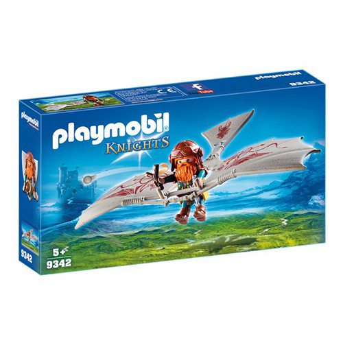 Trpaslík na létajícím stroji Playmobil Rytíři a barbaři, 10 dílků