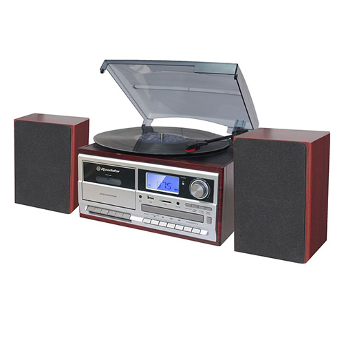 Mikrosystém s gramofonem Roadstar HIF-8892 EBT, s gramofonem, BT, MP3, CD, CD-R, RW, LCD displ