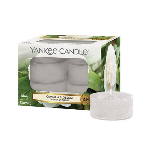 Svíčky čajové Yankee Candle Květ kamélie, 12 ks