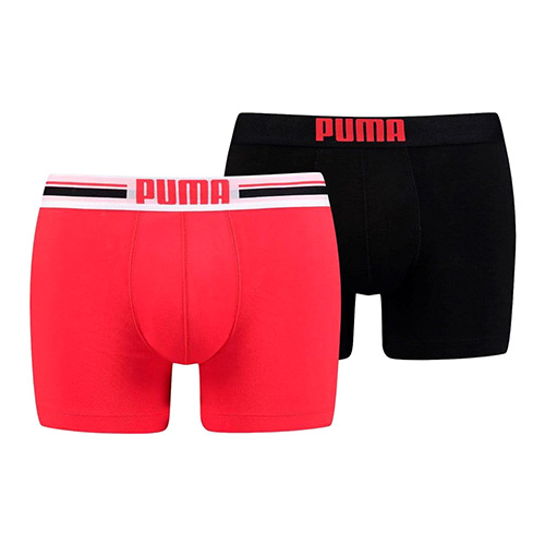 Boxerky Puma Placed Logo Boxer 2 pack | Černá | S