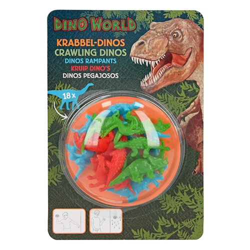 Plazící se dinosauři Dino World 18 ks, barva zelená, modrá, červená, 047893_A