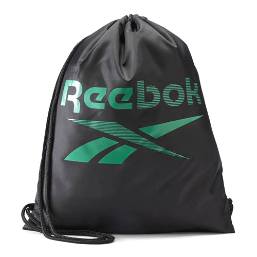 Unisex taška Reebok TE GYMSACK | GH0453 | černá / zelený nápis| N SZ