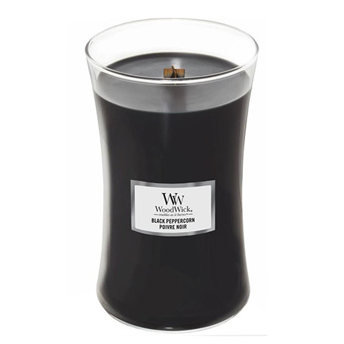 Svíčka oválná váza WoodWick Černý pepř, 609.5 g