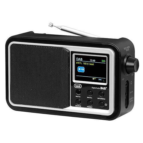 Rádio Trevi DAB 7F96 BK, přenosné, LCD barevný displej, Bluetooth, alarm