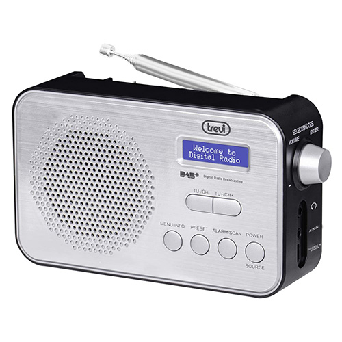 Rádio Trevi DAB 7F92 R BK, přenosné, DAB+, FM, displej Dot Matrix, alarm