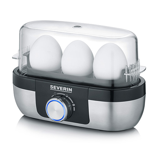 Vařič vajec Severin EK 3163, přesná kontrola času vaření, nerez, 1 - 3 vejce, te