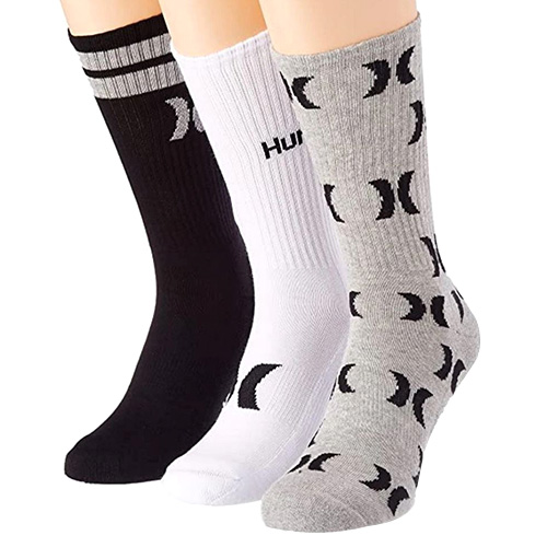 Pánské ponožky Hurley Print 1/2 Terry Crew | MSOEU00002 | 110 |EU 44 - 47,5 | UK 9