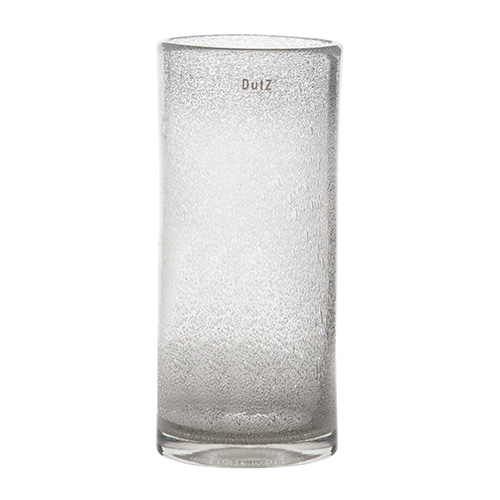 Skleněná váza DutZ Cylinder C3, výška 27 cm, průměr 15 cm, barva čiré bubliny