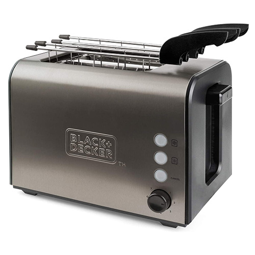 Topinkovač Black+Decker BXTOA900E, kleště pro přípravu sendvičů, 7 stupňů opékání, š