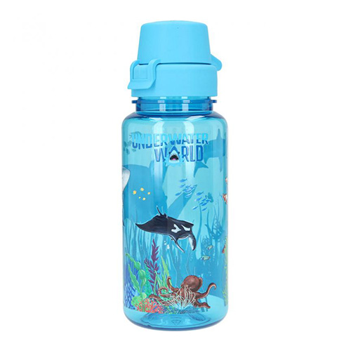 Plastová láhev Underwater World Modrá, s mořskými živočichy, 500 ml