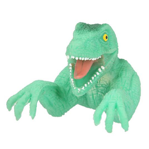 Prstová loutka Dino World ASST Zelený, T-Rex