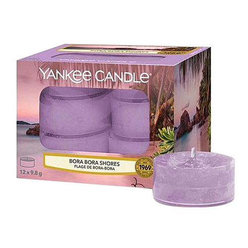 Svíčky čajové Yankee Candle Pobřeží Bora Bora, barva fialová