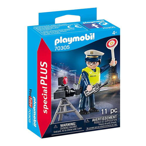 Policista s radarem Playmobil Policie, 11 dílků
