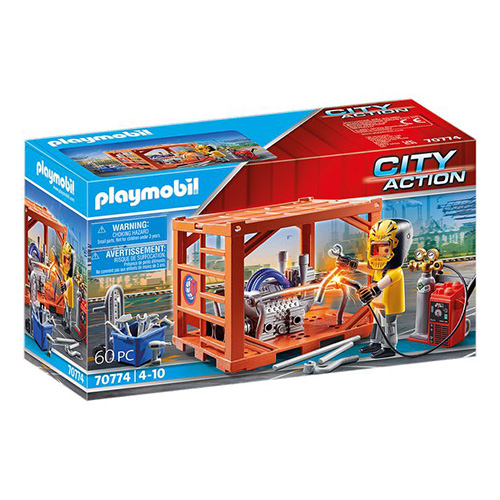 Výroba kontejnerů Playmobil Nákladní doprava, 60 dílků