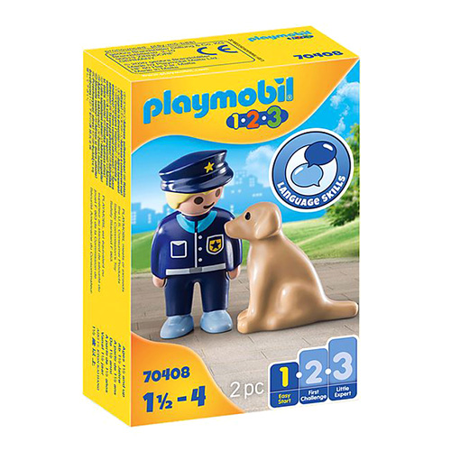 Policista se psem Playmobil 1.2.3, 2 ks