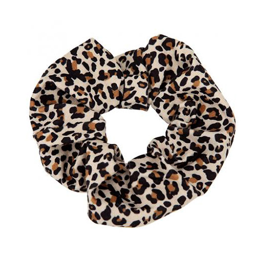 Látkové gumičky Princess Mimi ASST 2 ks, leopard - béžový základ