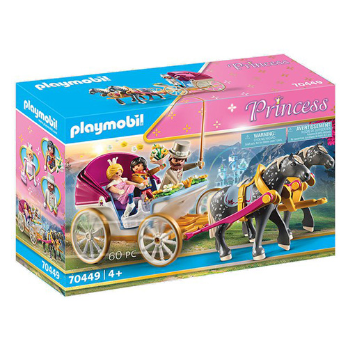 Romantický kočár tažený koňmi Playmobil Zámek, 60 dílků