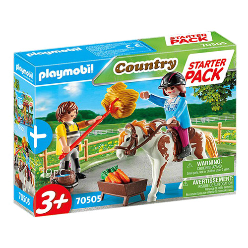 Starter Pack koňská stáj doplňkový set Playmobil Jezdecký dvůr, 19 dílků