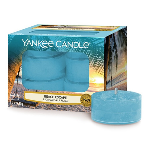 Svíčky čajové Yankee Candle Únik na pláži, 12 ks