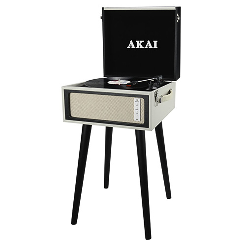 Gramofon AKAI ATT-100BT, retro, stojanový, 3 rychlosti, Bluetooth 5.0, USB