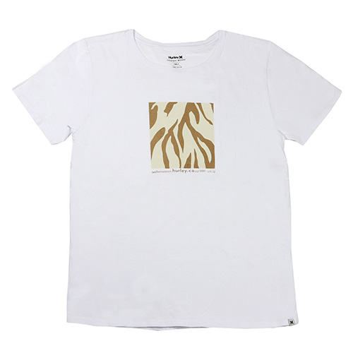 Dámské tričko Hurley Zebra | AWTS22Q3ZE | Bílá | S