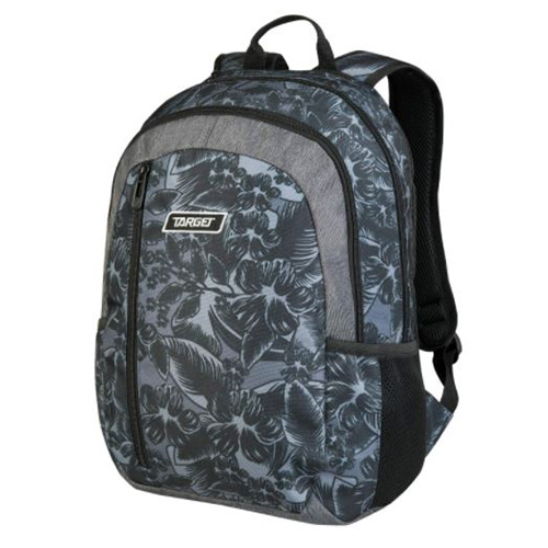 Studentský batoh Target Černý, s potiskem květin